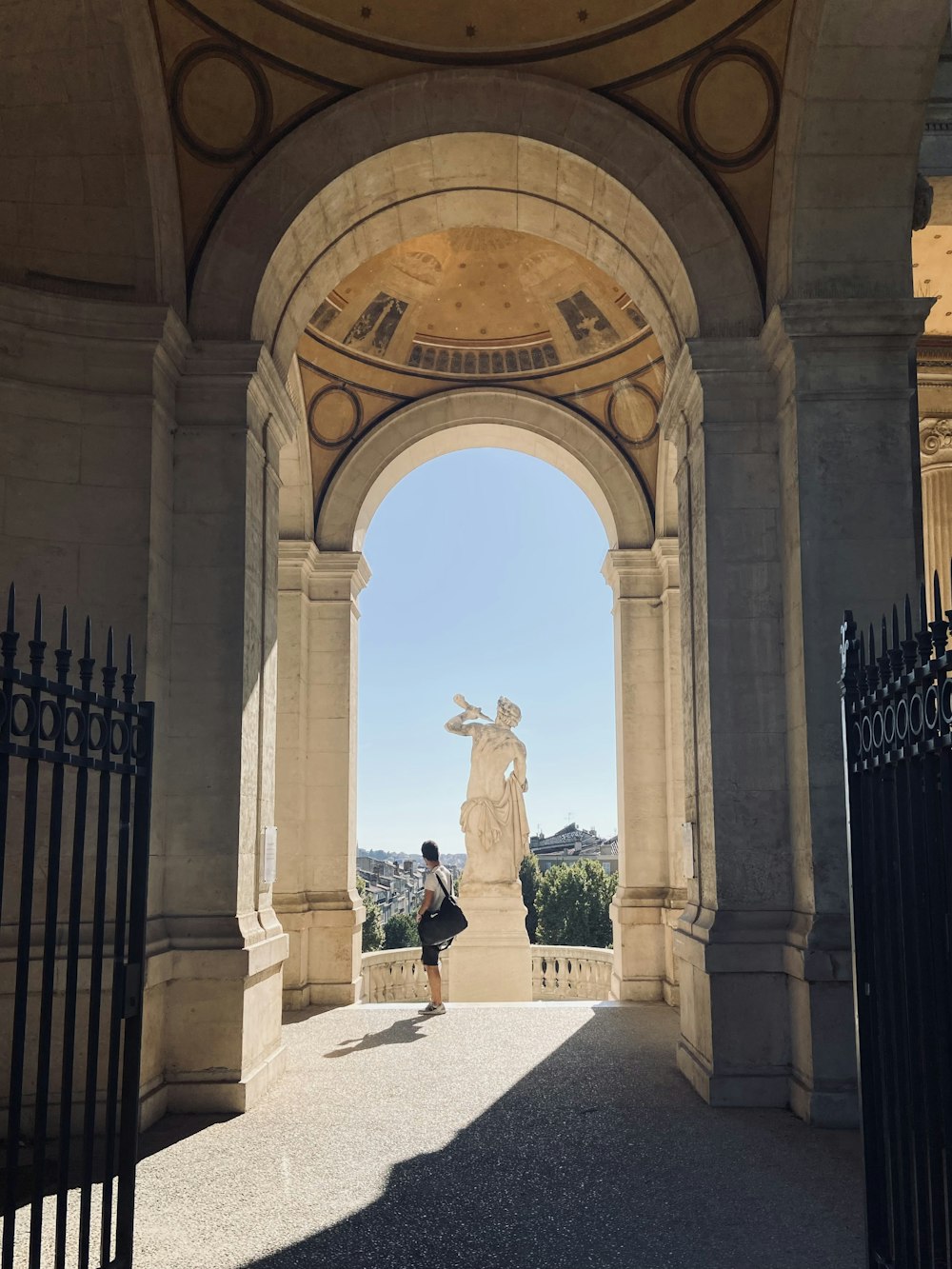 a person standing in a doorway