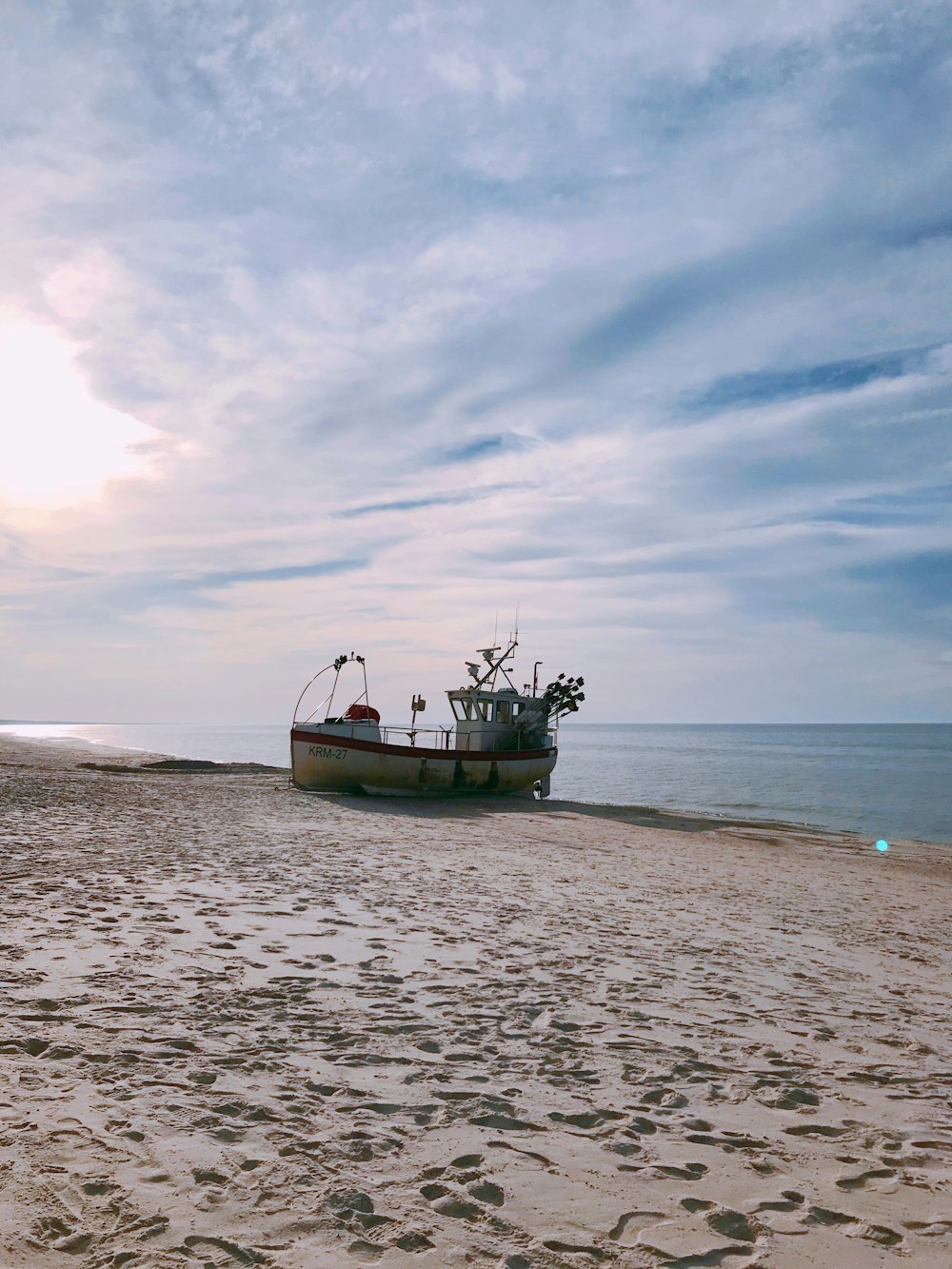 a boat on the beach