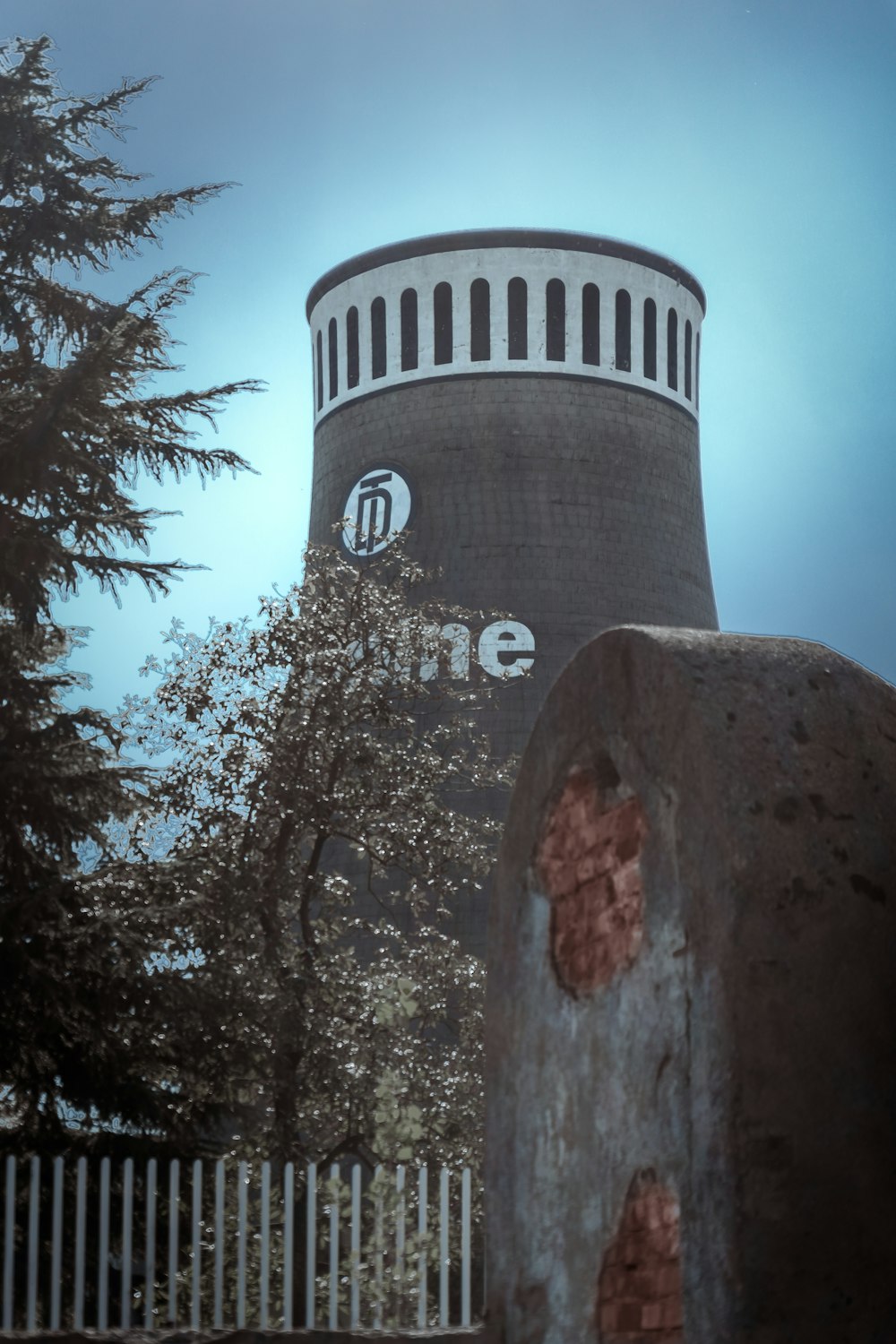 a large water tower