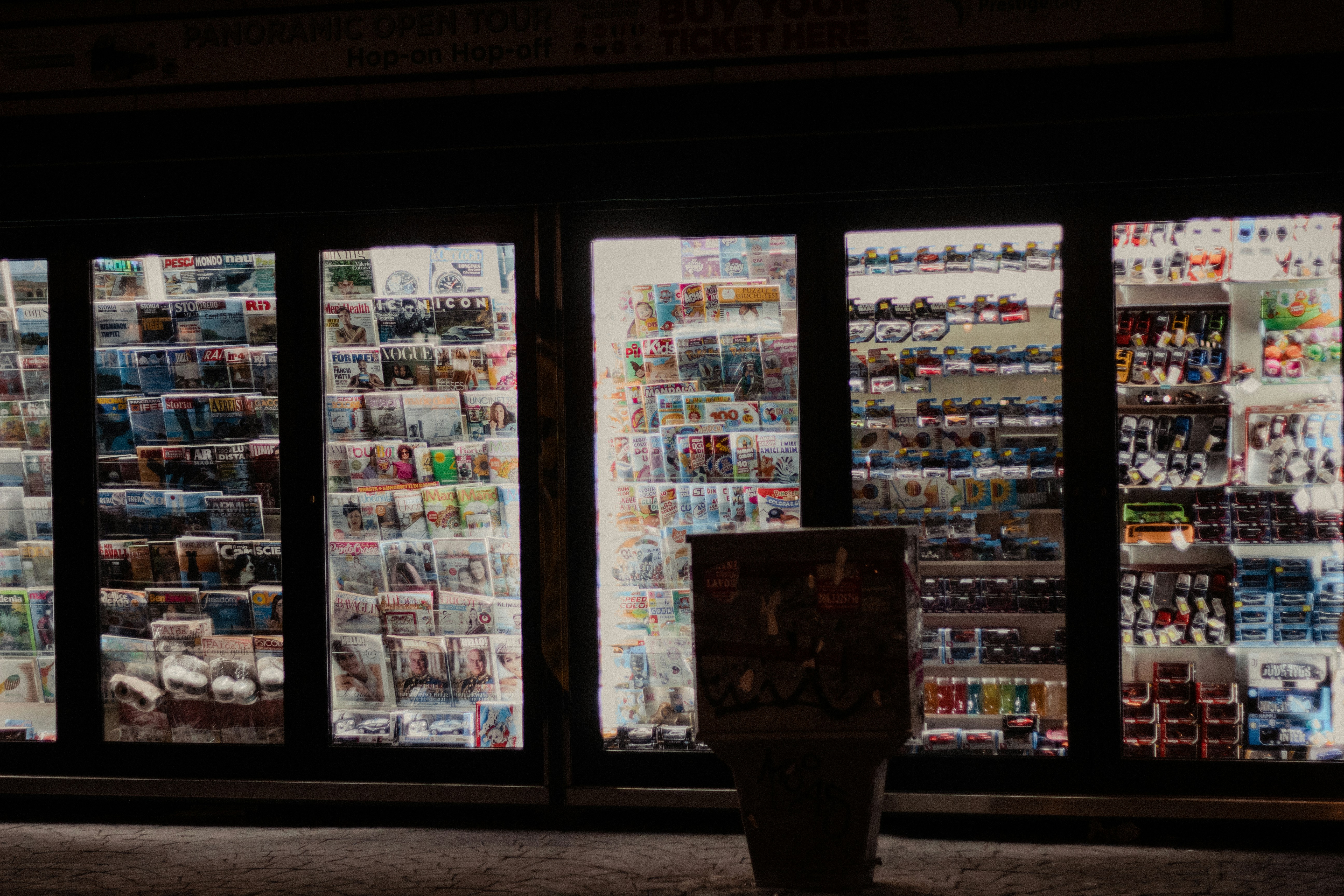 a large display of a movie