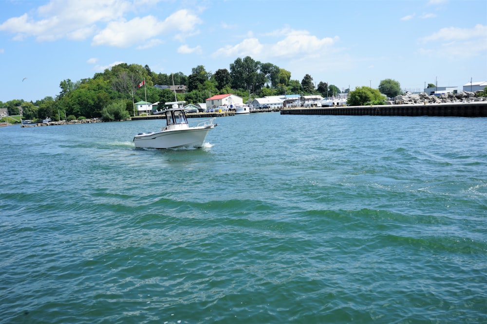 a boat in the water