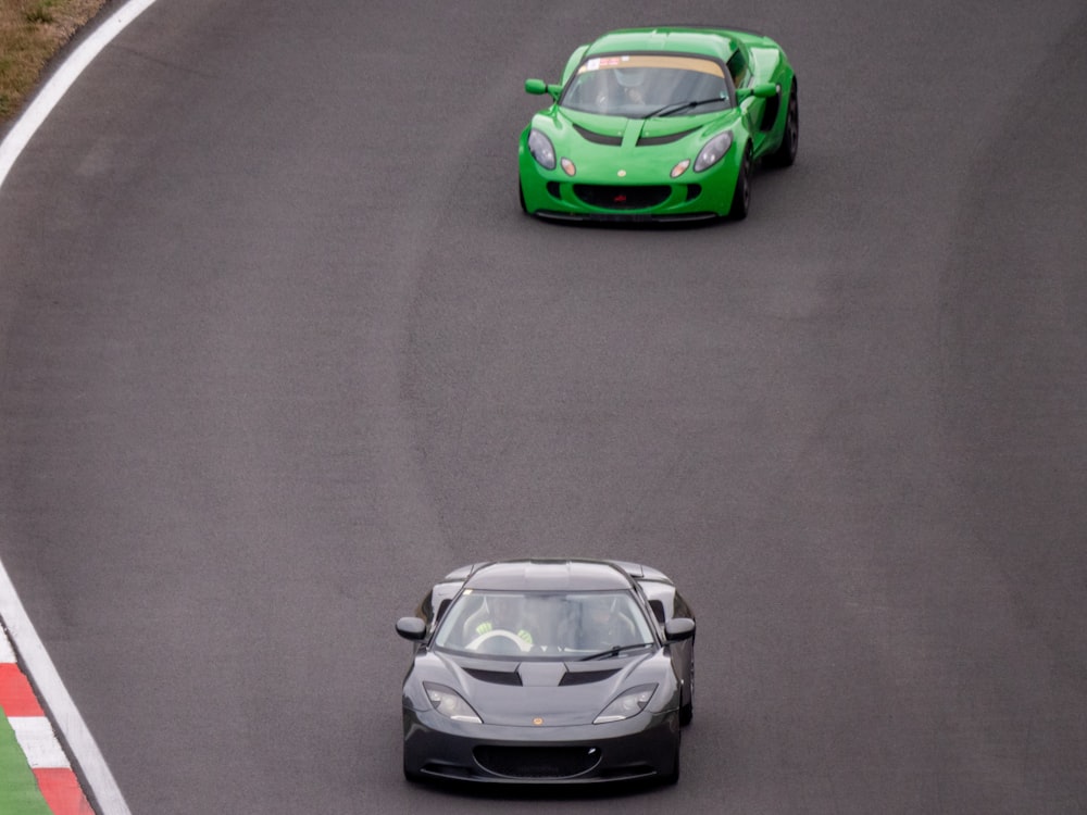 two cars on a road