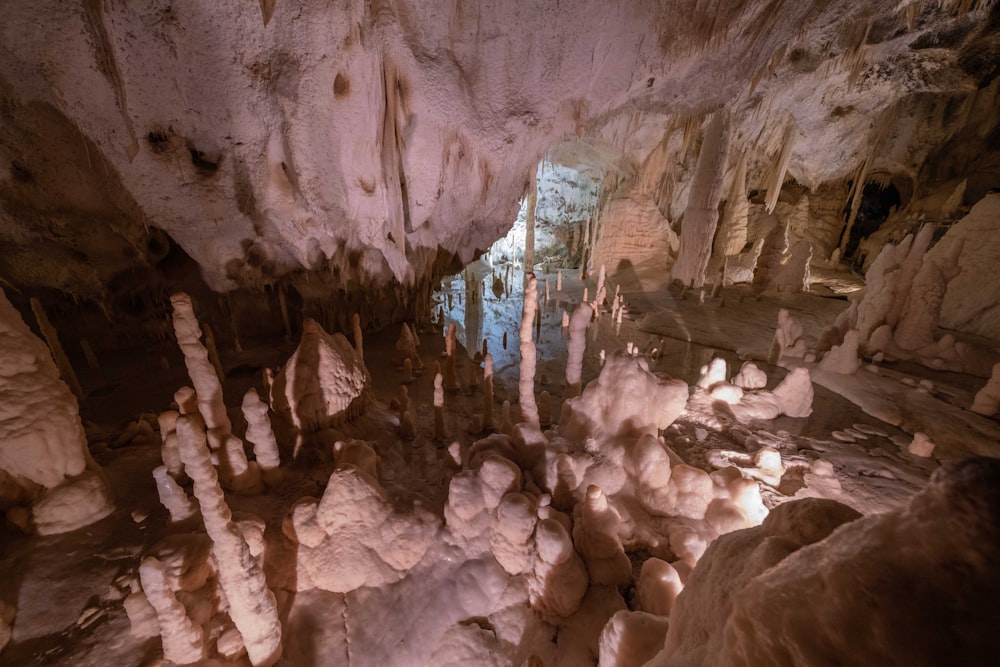 a cave with people inside