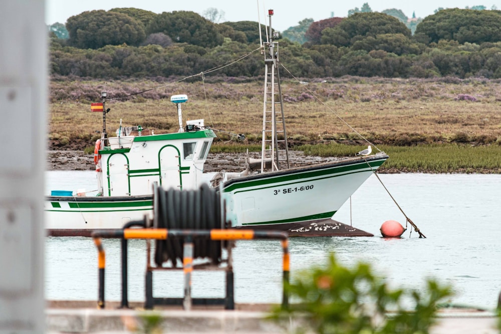 a small boat in the water