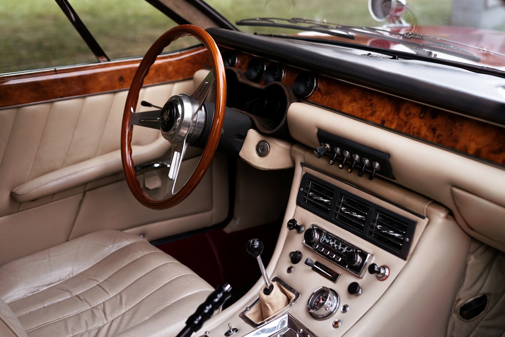 the interior of a car