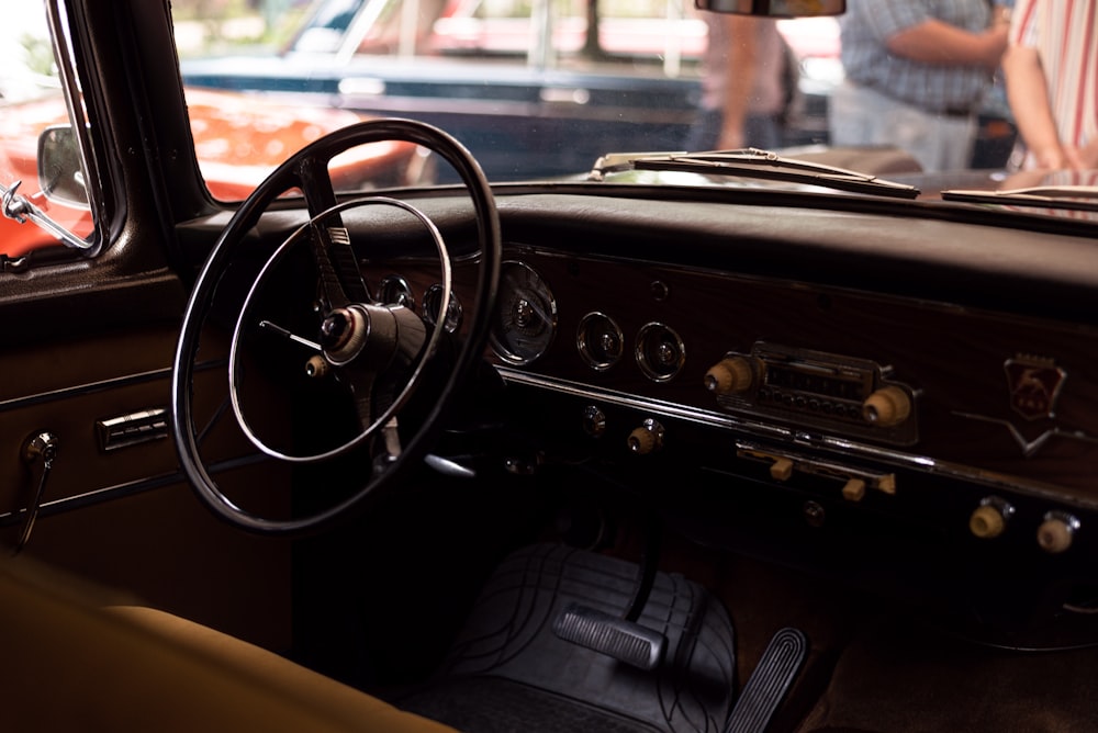 the interior of a car