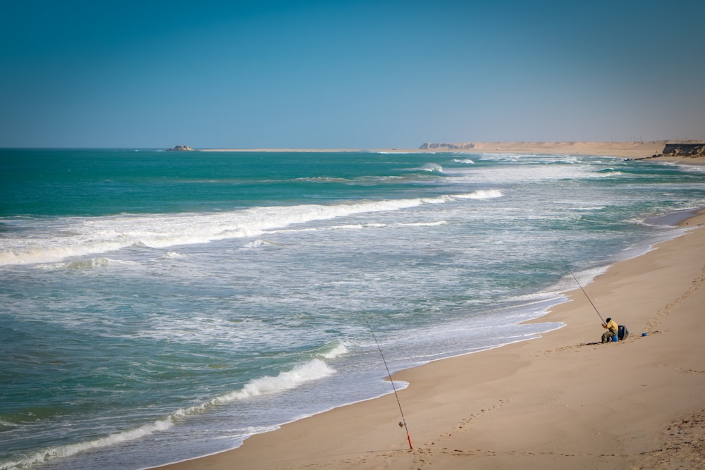 a person on a beach