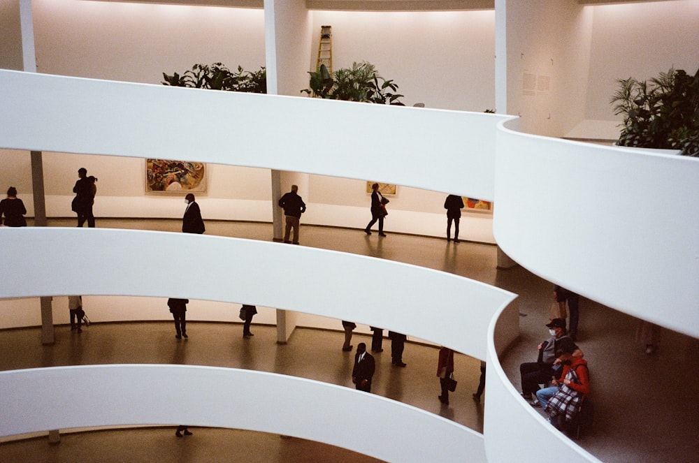 a group of people in a room