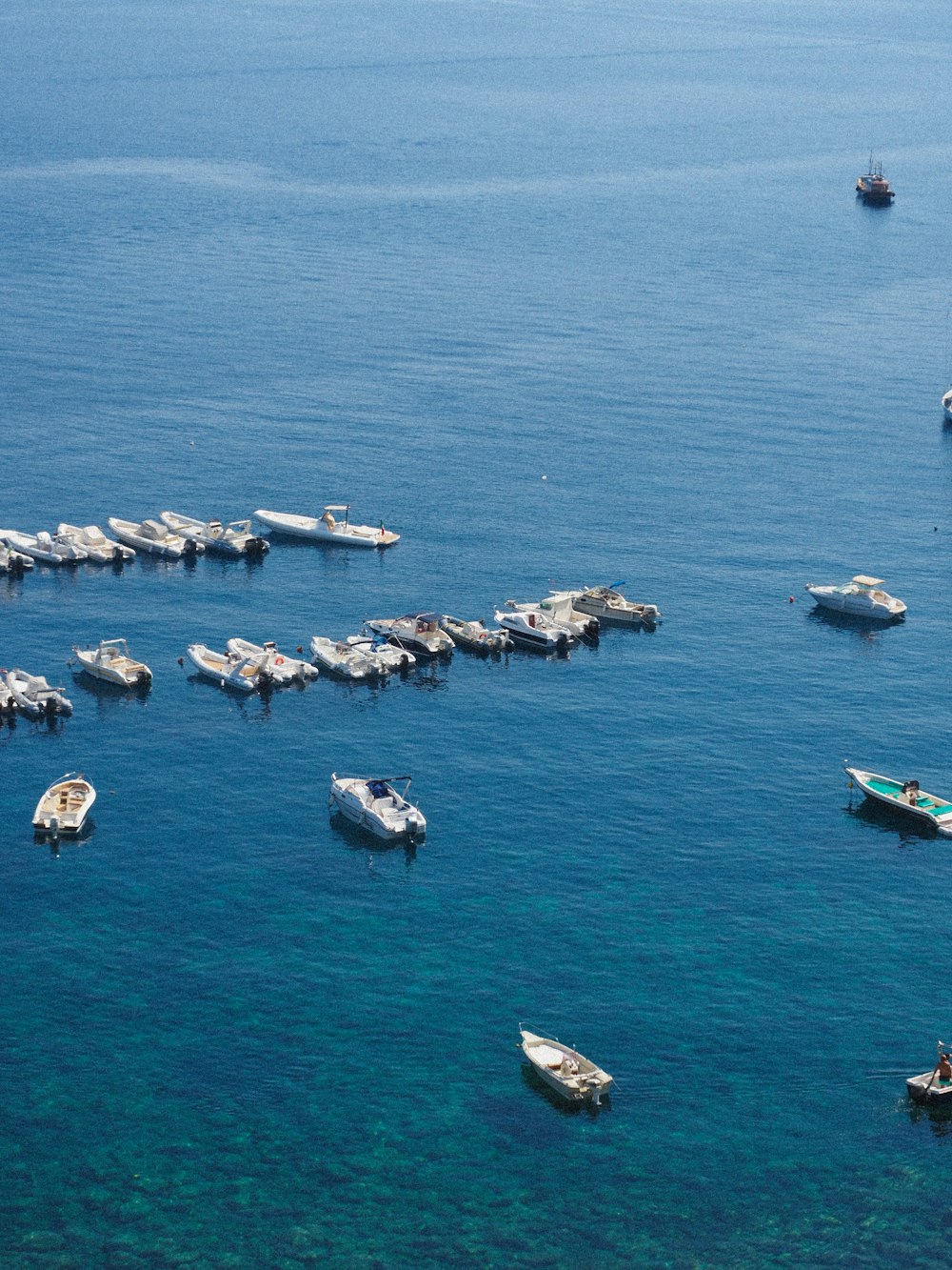 a group of boats in the water