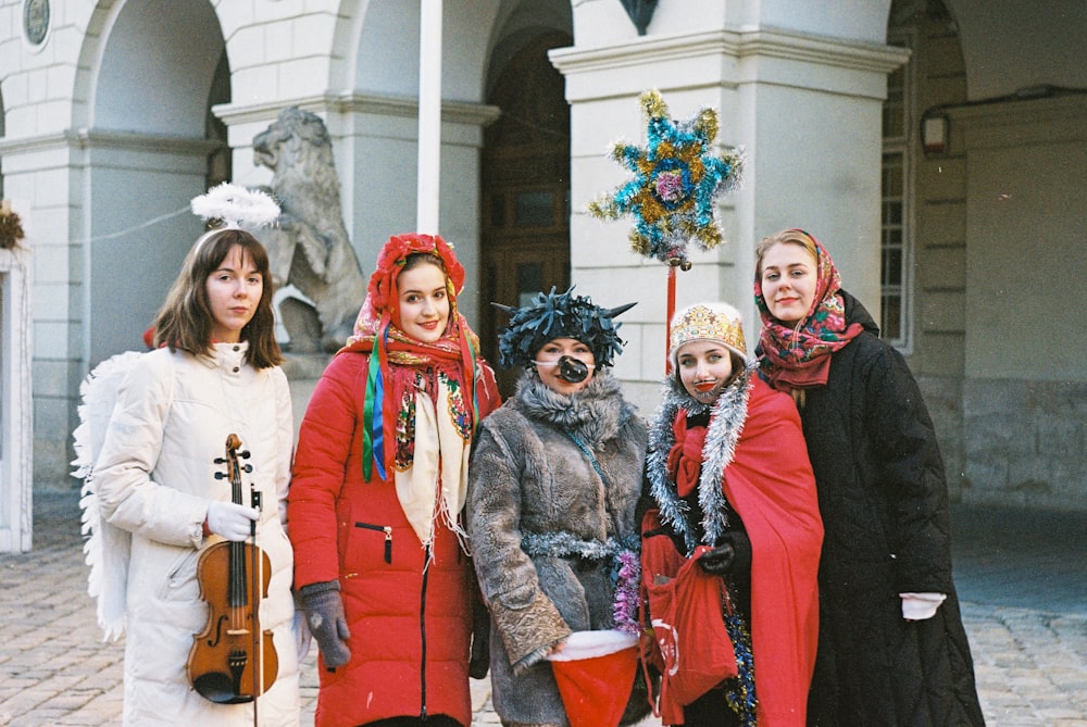 a group of people in clothing