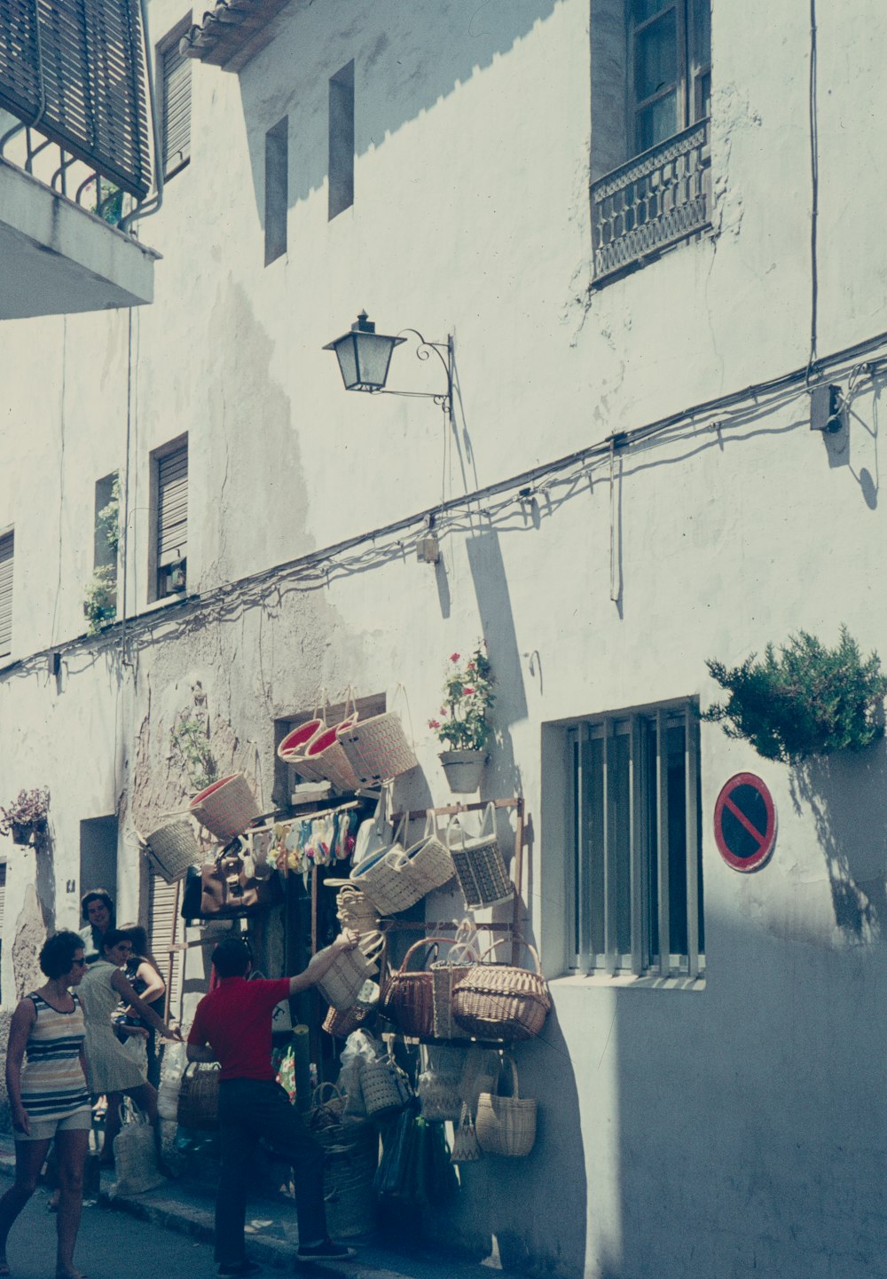 people walking on a street