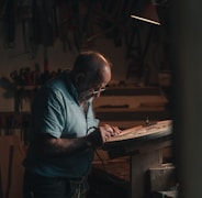 a man playing a piano