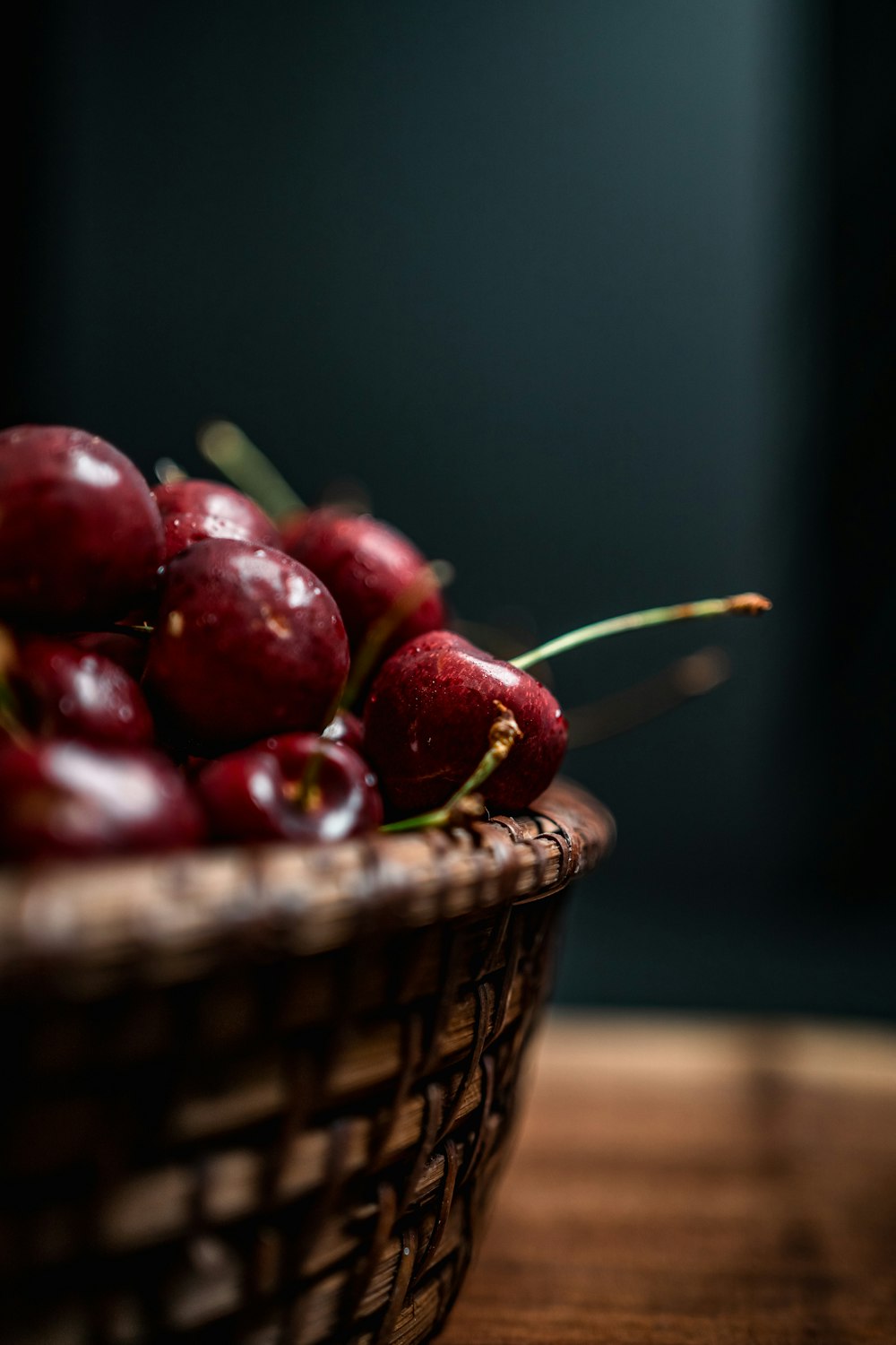 a basket of cherries