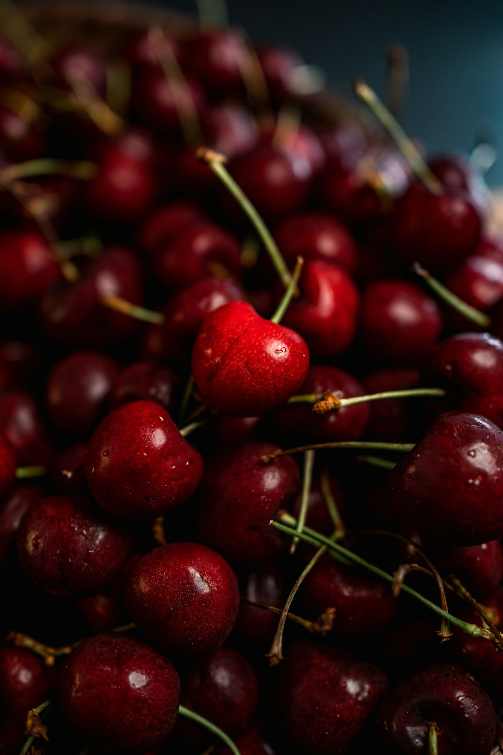a pile of cherries