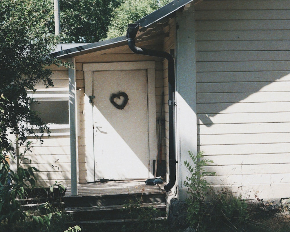 a small wooden shed