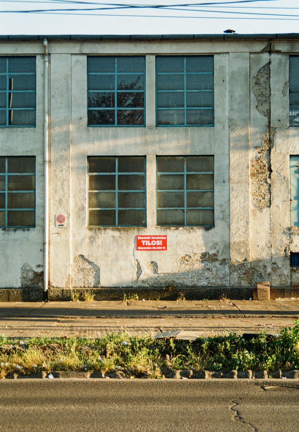 a building with a sign on it