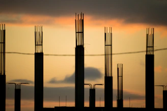 a group of tall towers