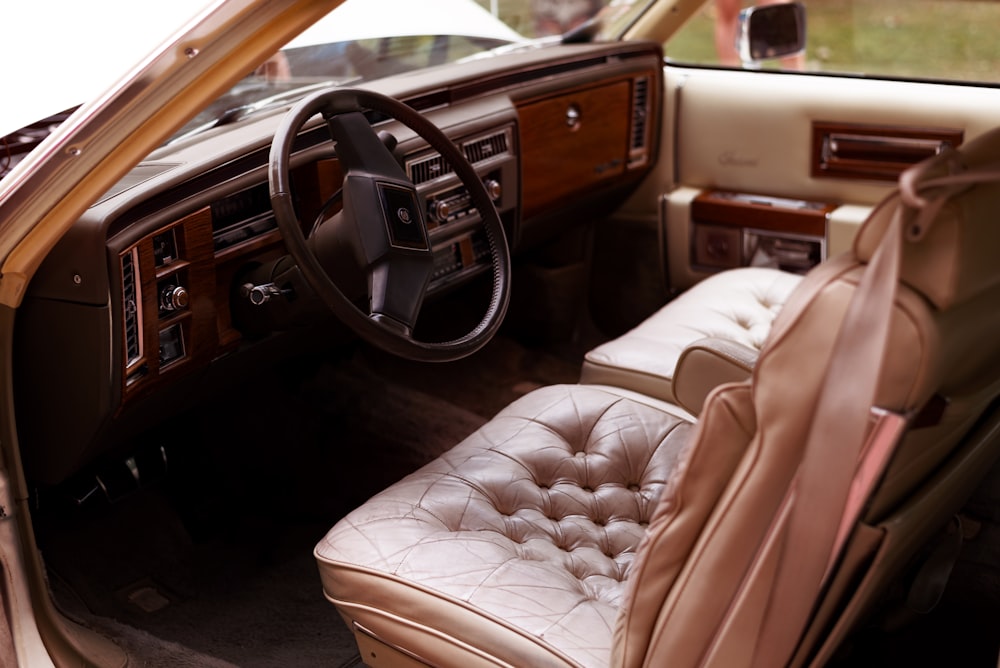 the interior of a car