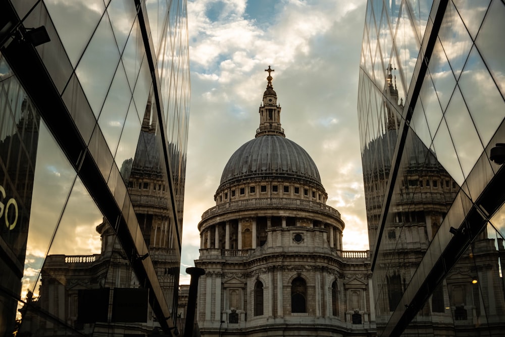 a building with a dome and a cross on top