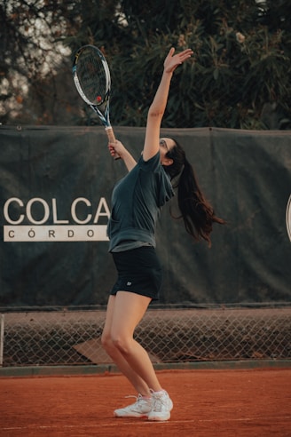 a person playing tennis