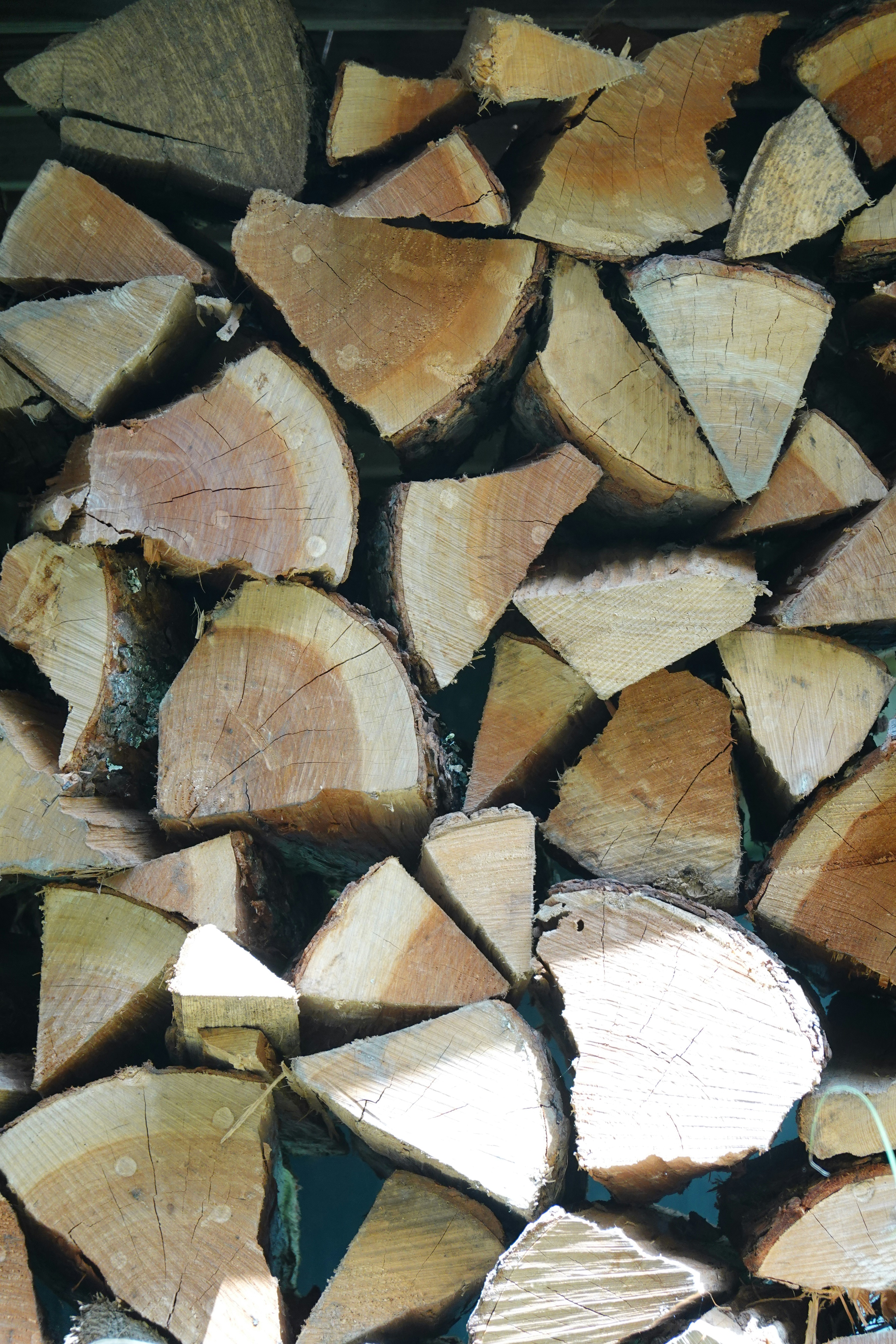 a pile of wood