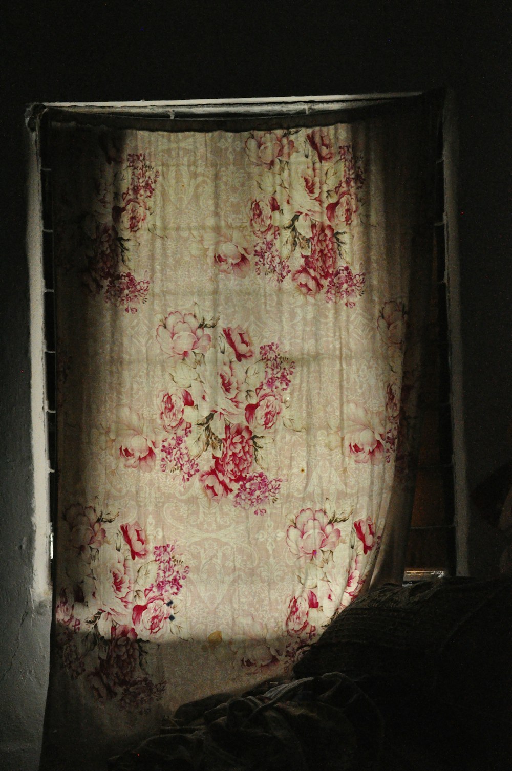 a door with a flower pattern