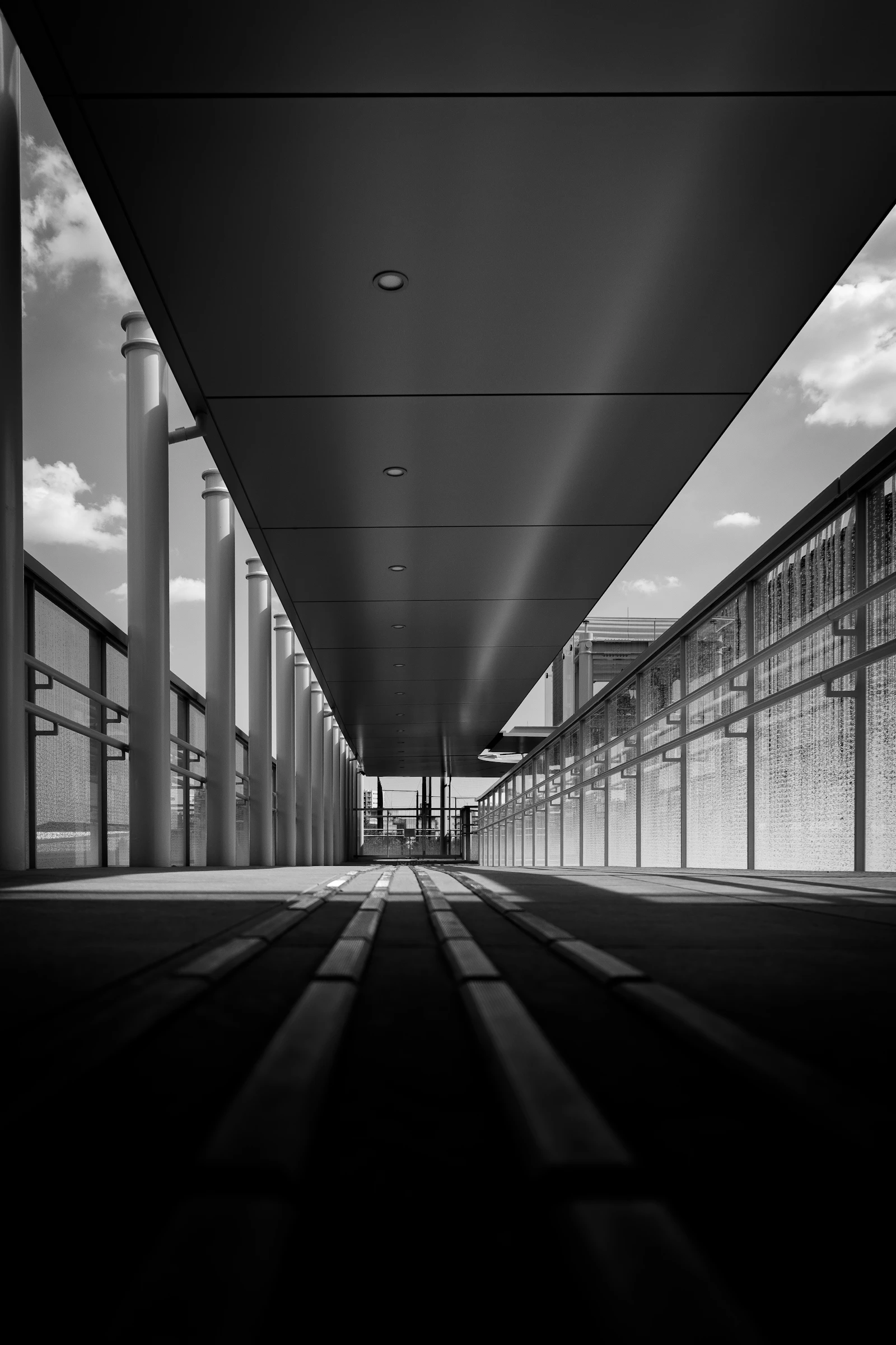 A bridge with a walkway