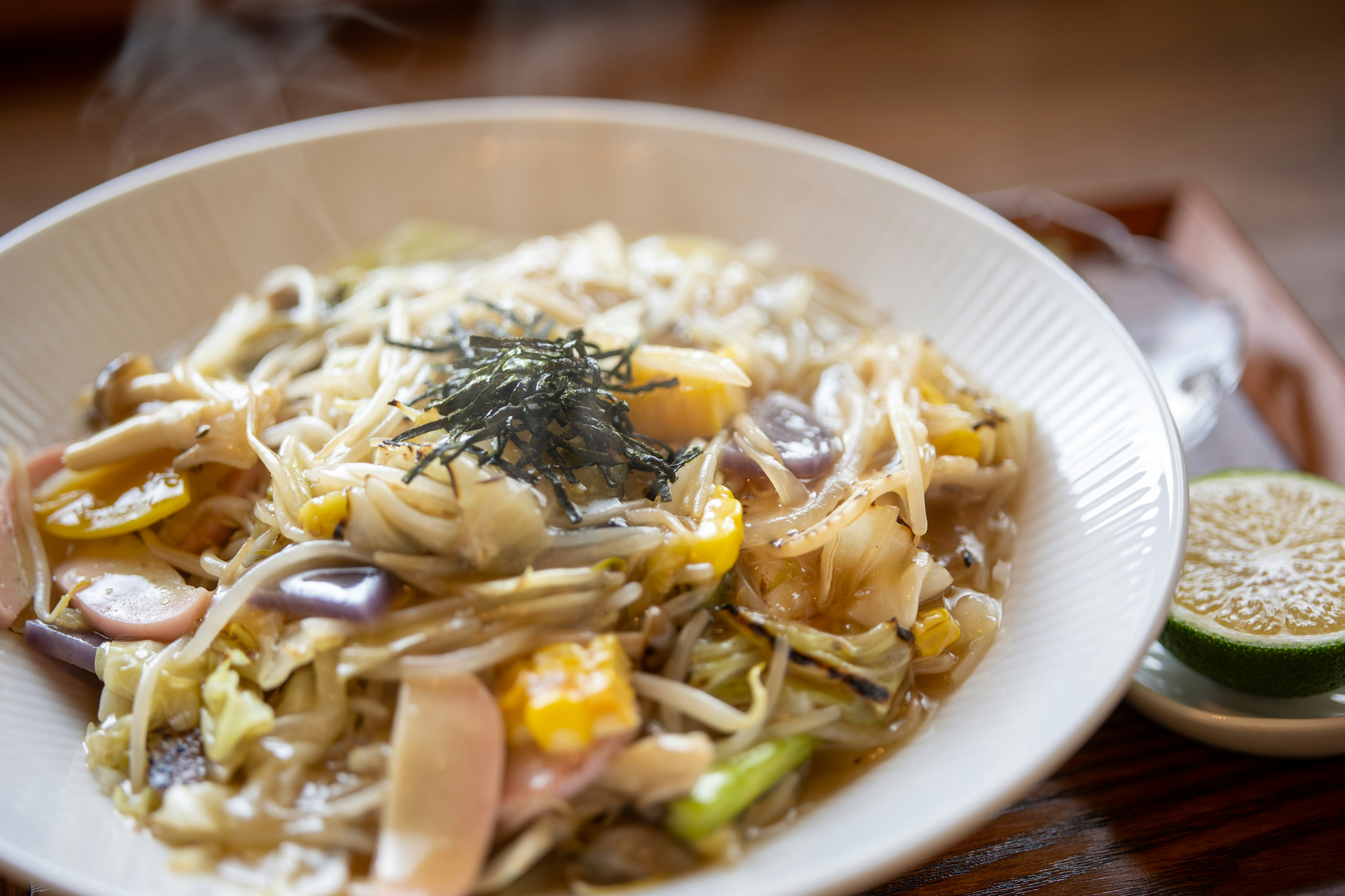 Bowl of noodles with vegetables
