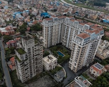 a high angle view of a building