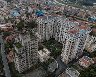 a high angle view of a building