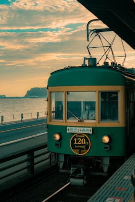 a train on the railway tracks