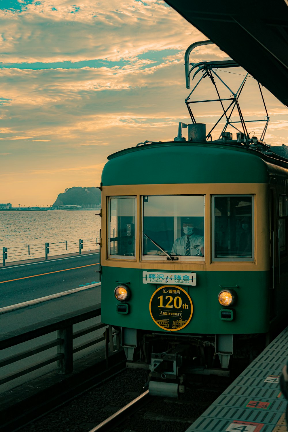 a train on the railway tracks