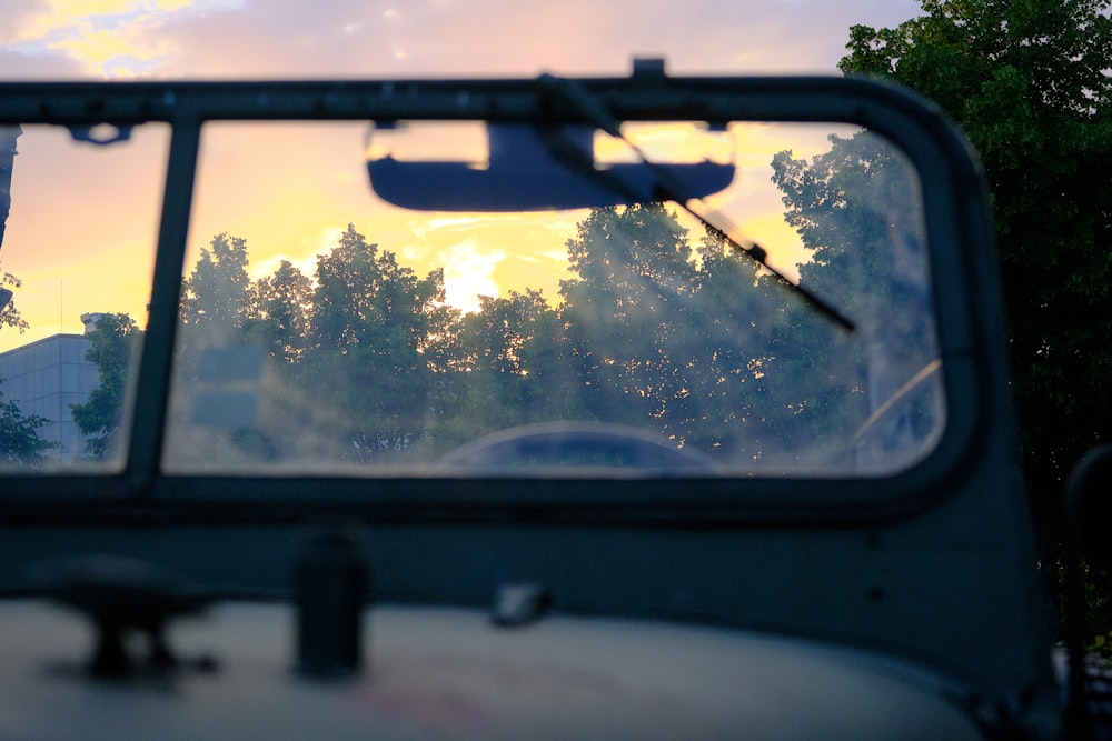 a side view mirror of a car