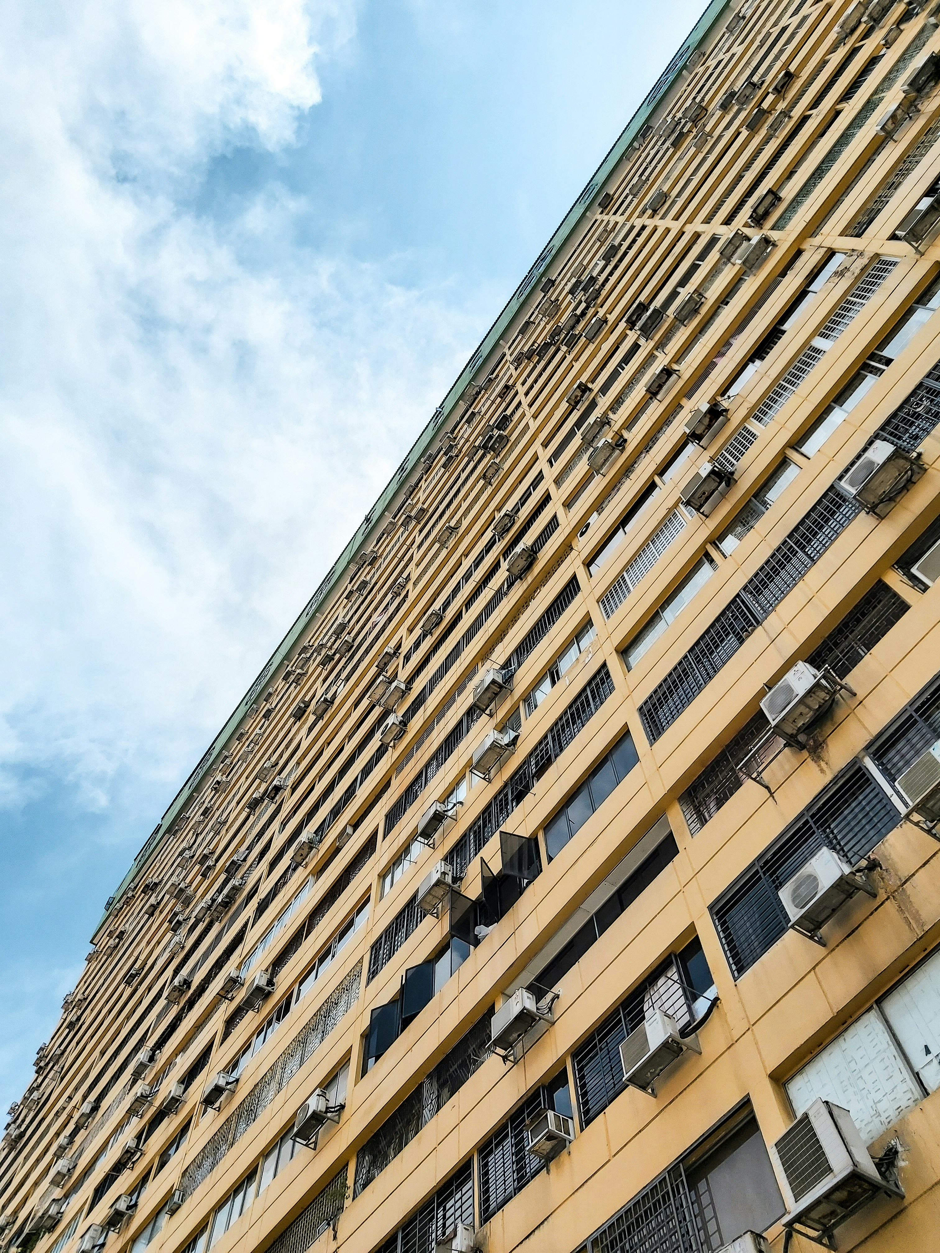 a tall building with many windows