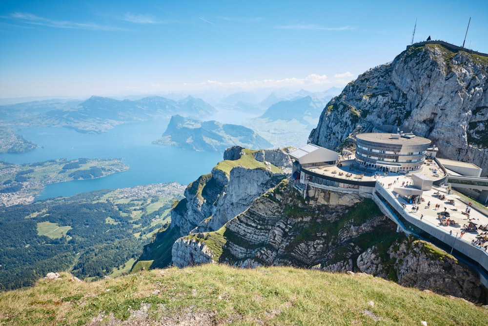 a building on a cliff