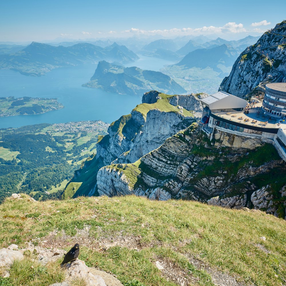 a high angle view of a mountain