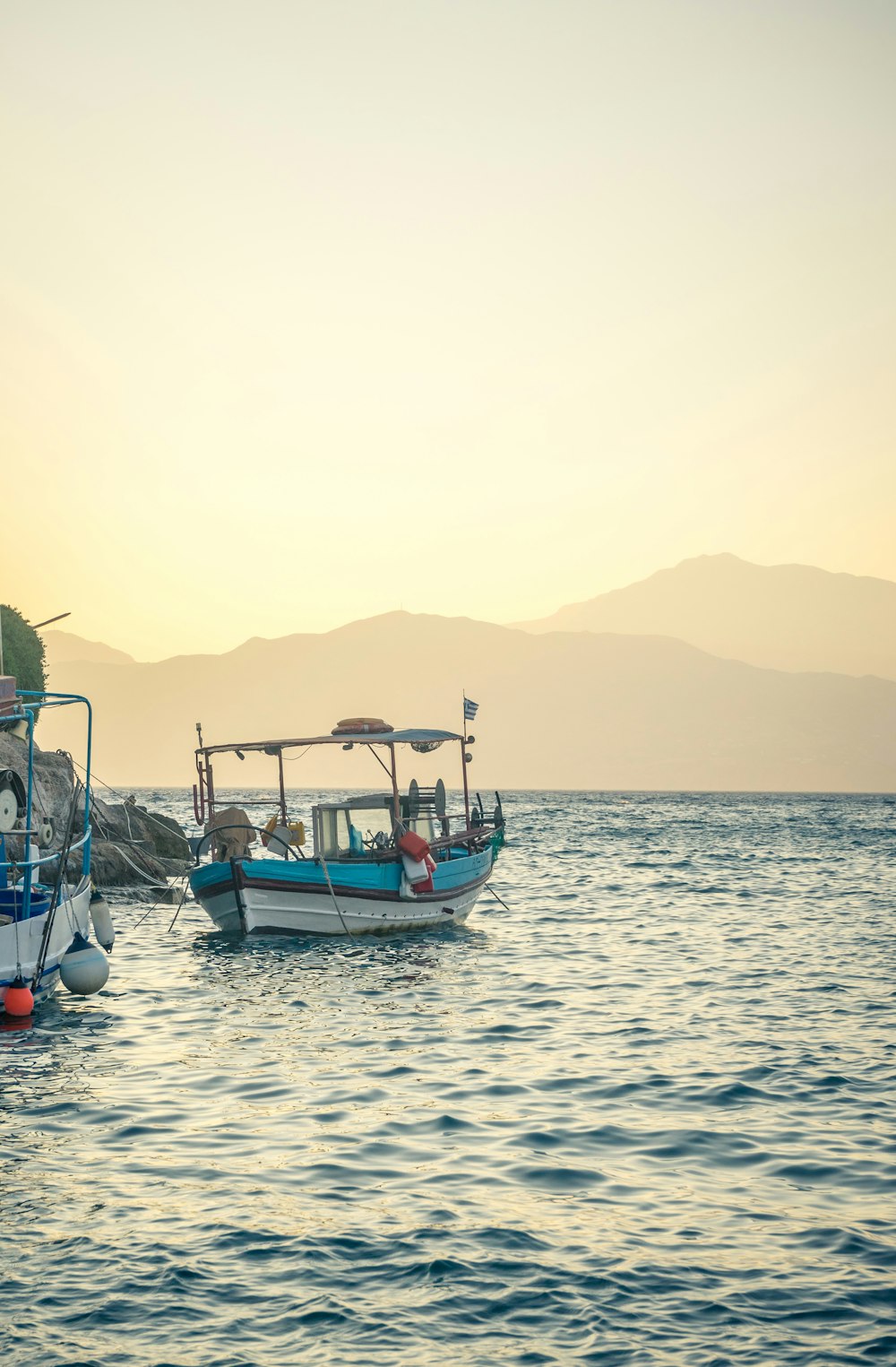 a boat sailing on the water