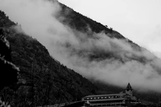 a building on a mountain