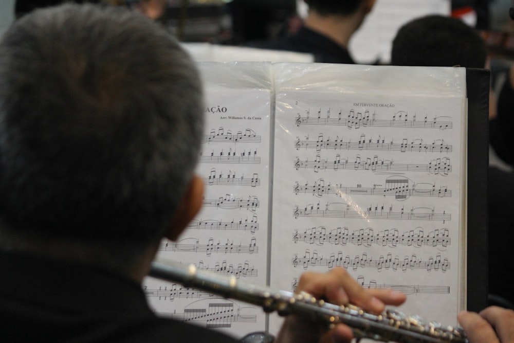 a person playing a music instrument