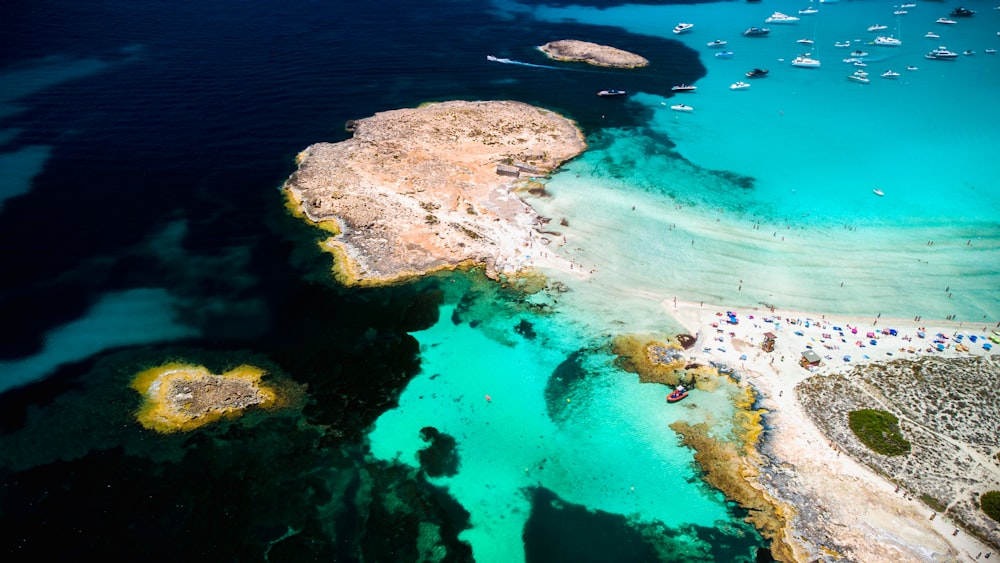 a group of islands in the water