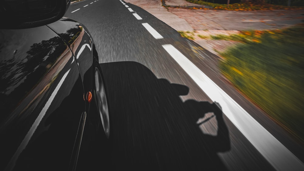 a car on a road