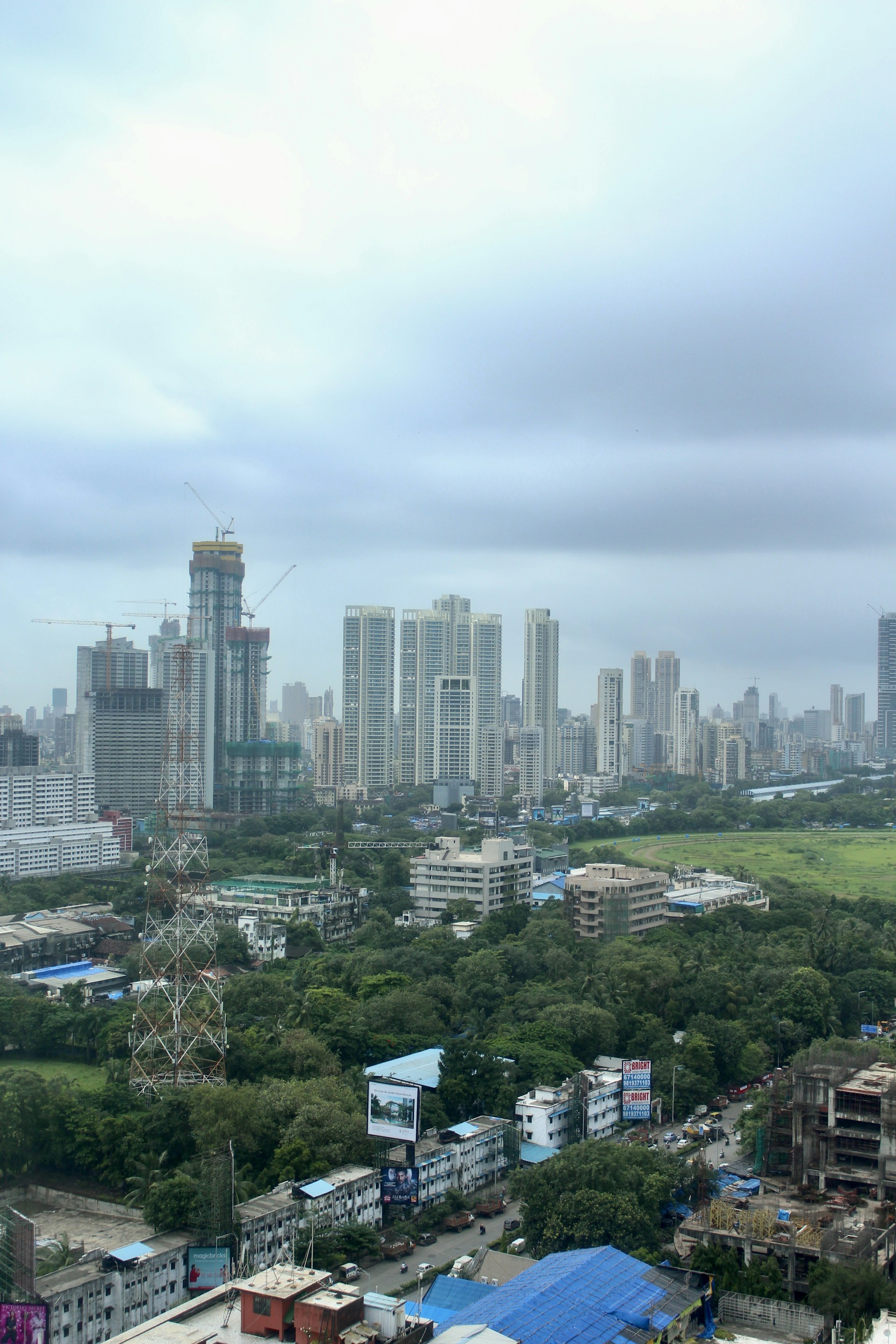a city with tall buildings