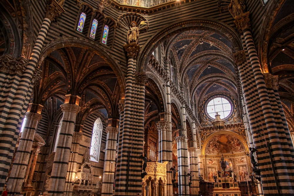 a large ornate building with stained glass windows