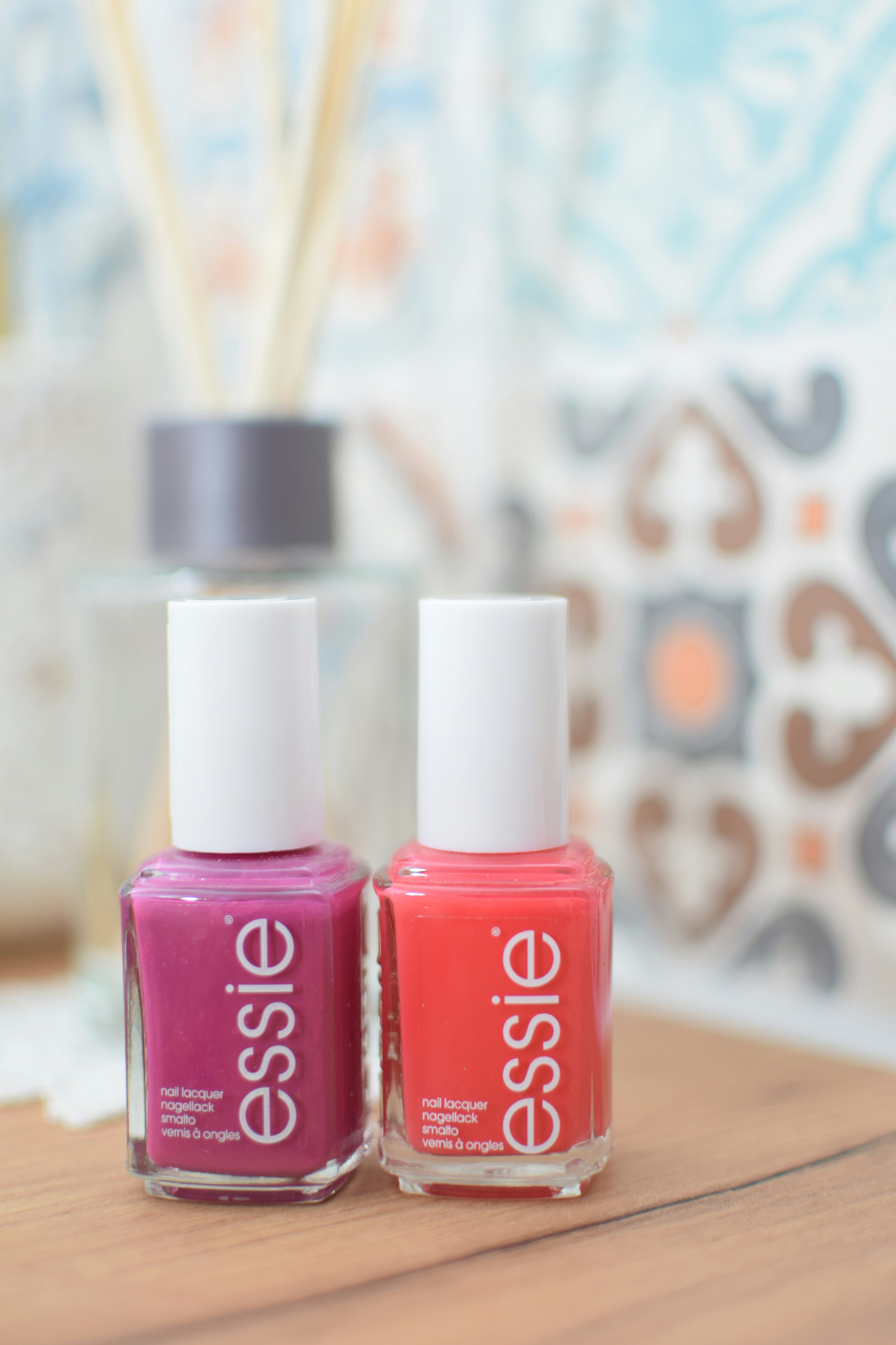 a group of bottles of nail polish