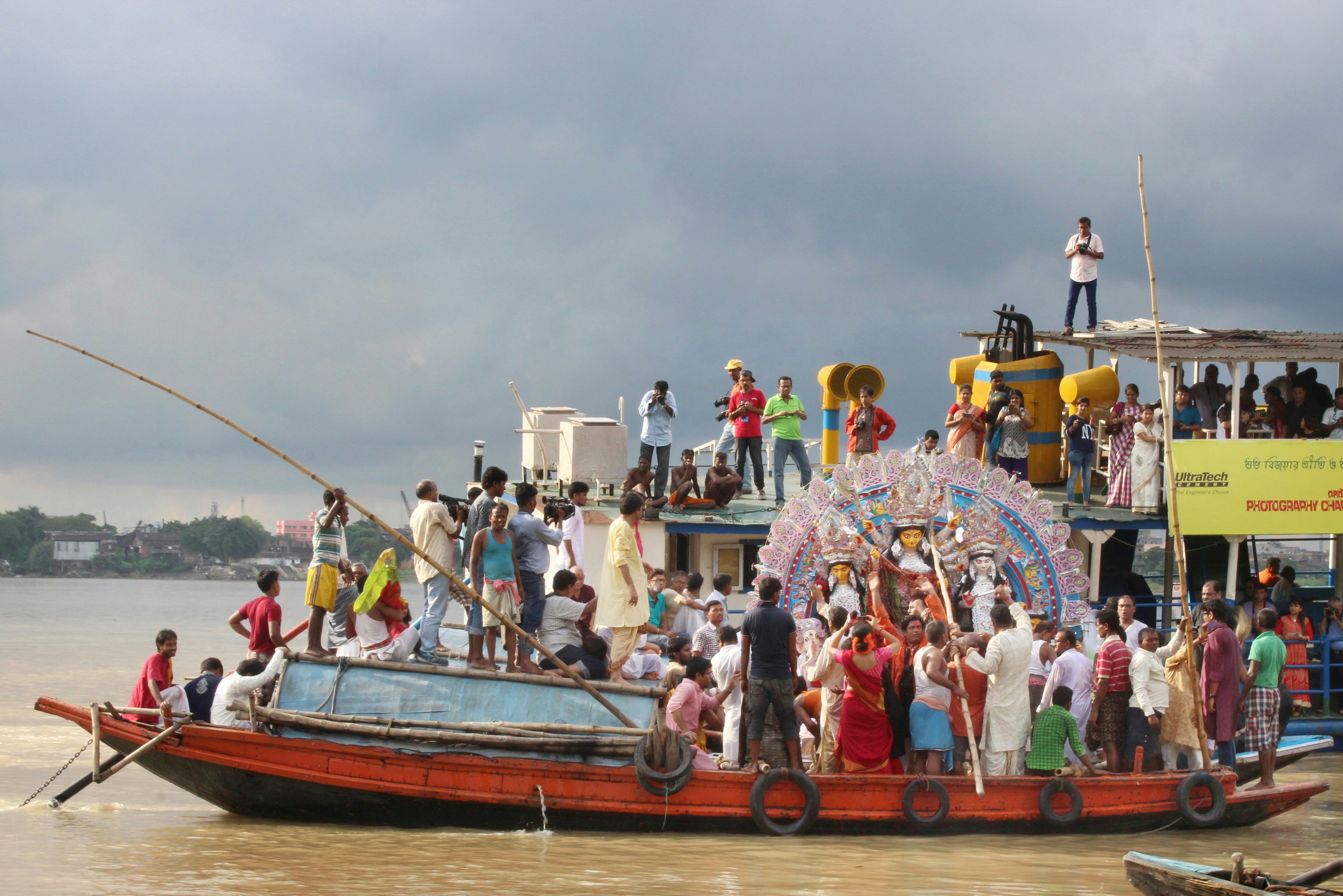 a group of people on a boat