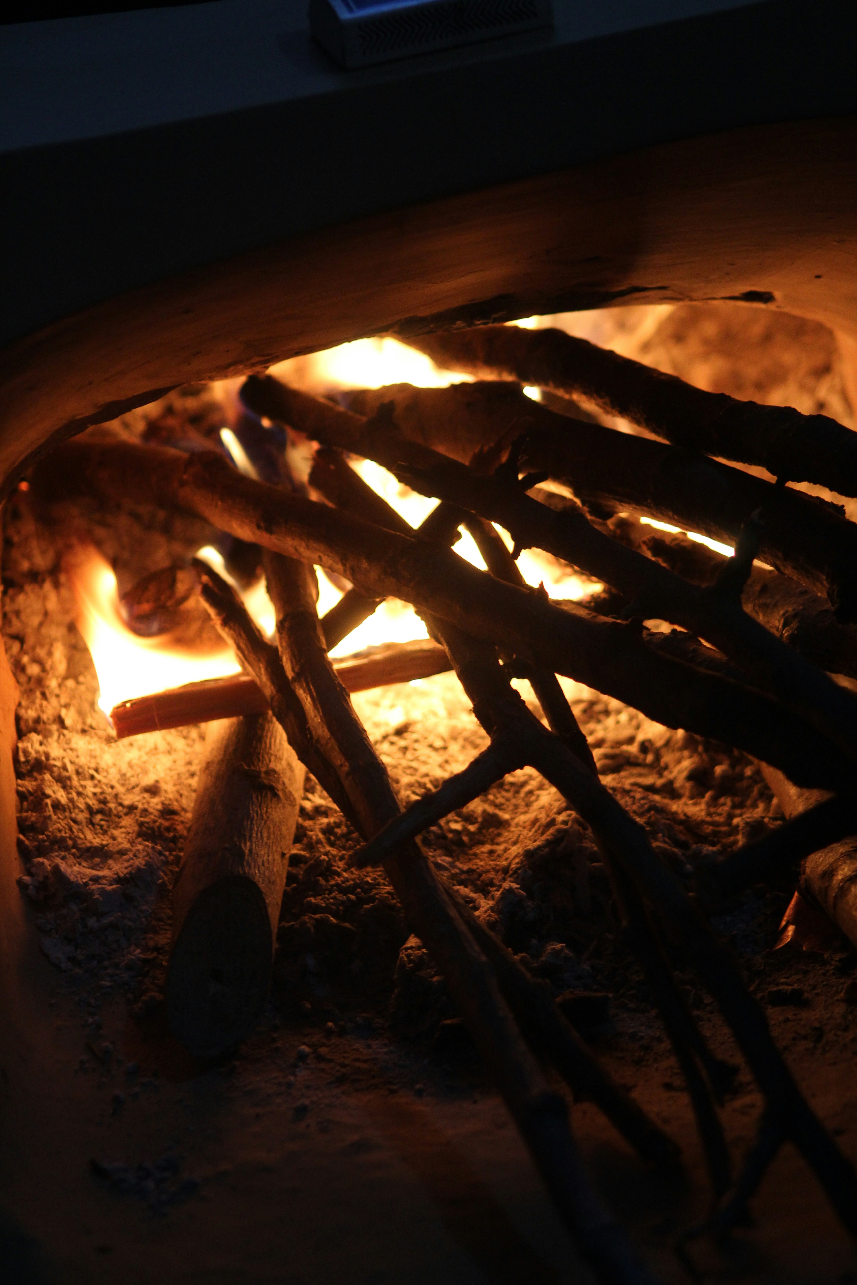 traditional clay stove in Kashmir.