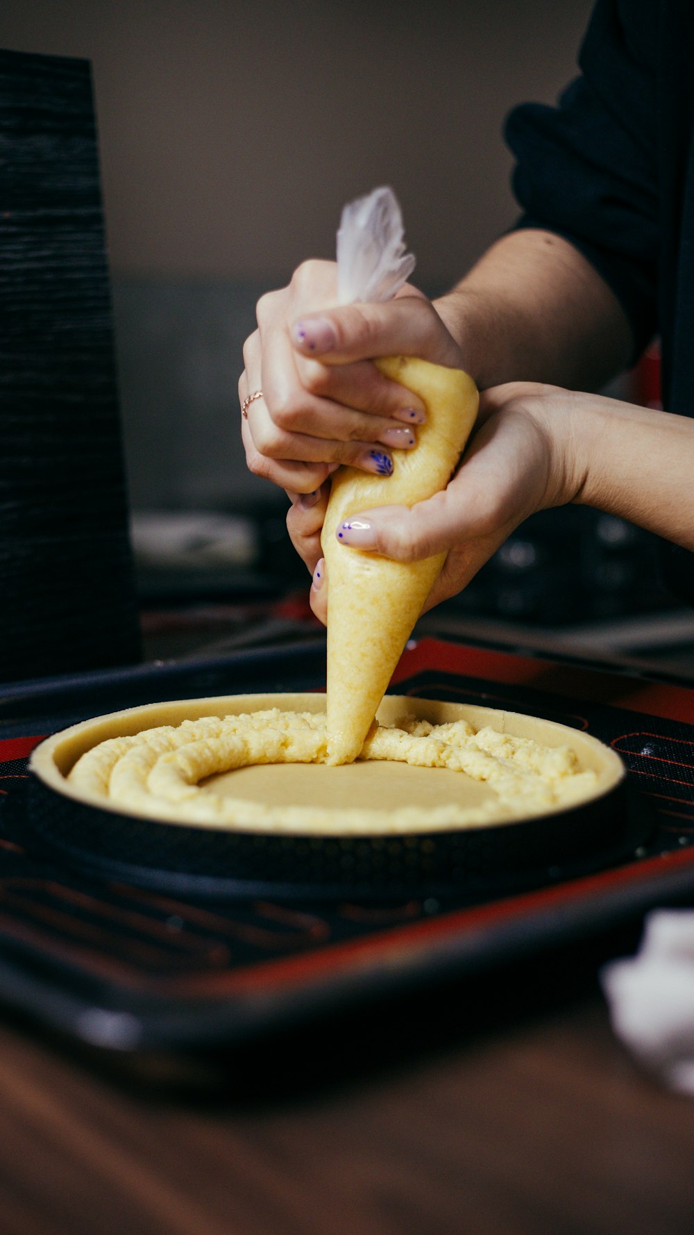 a person holding a banana