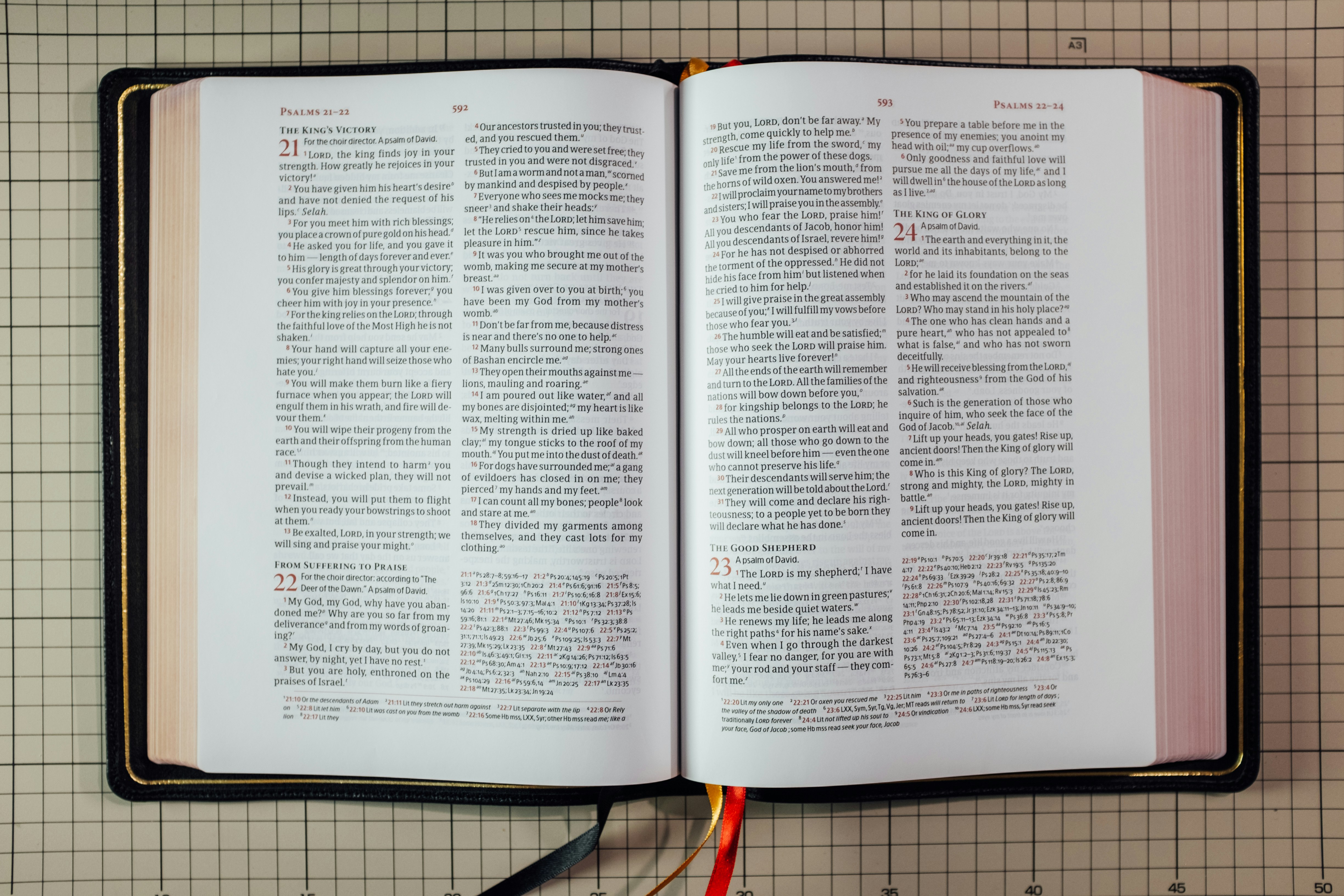 an open book with text