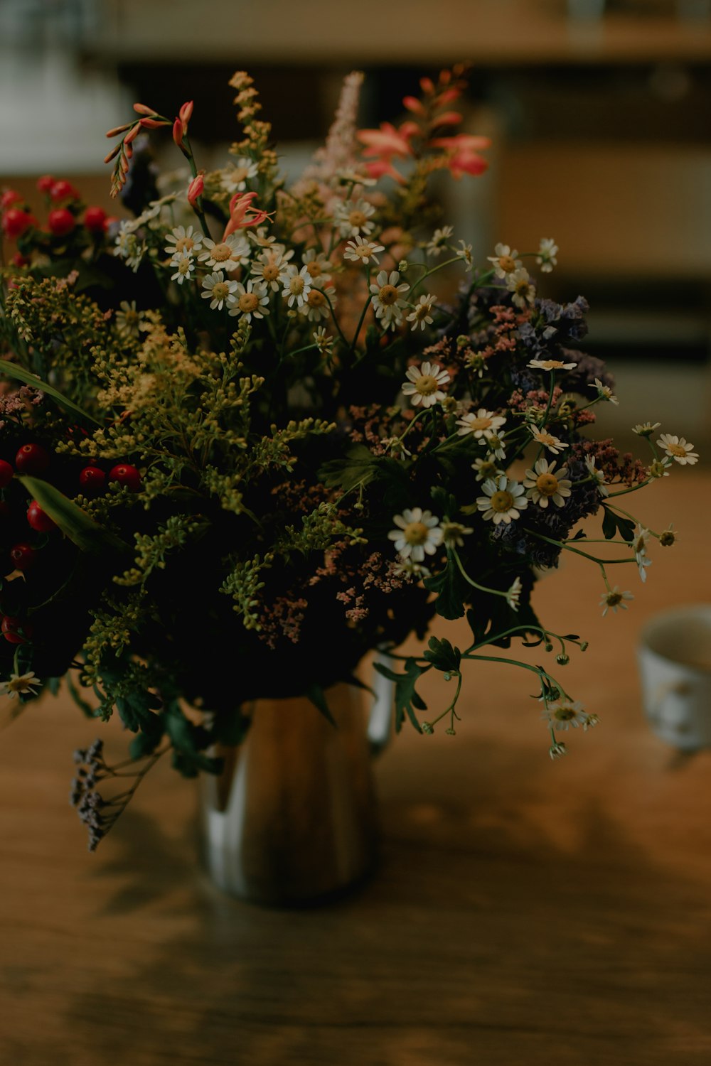 a vase with flowers