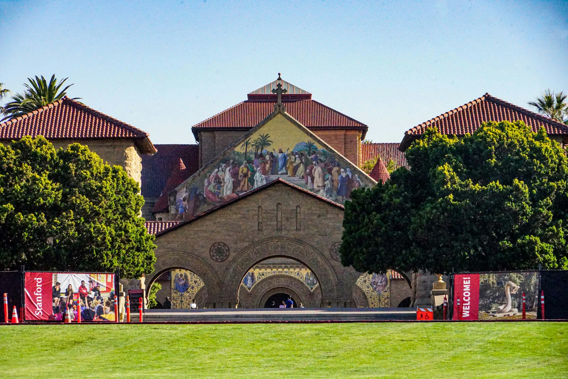 a building with a large mural on the side